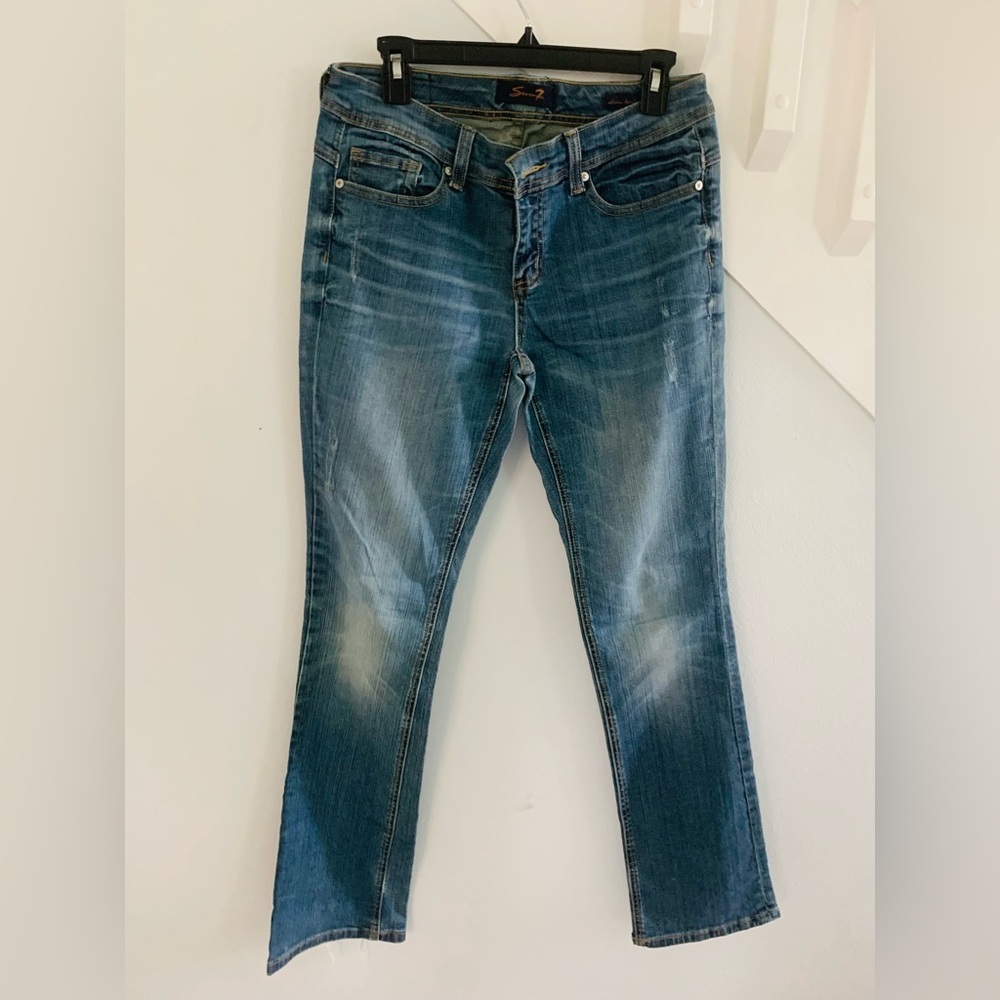 Womens Seven7 Jeans Slim Boot Size 8 Bling Jeans